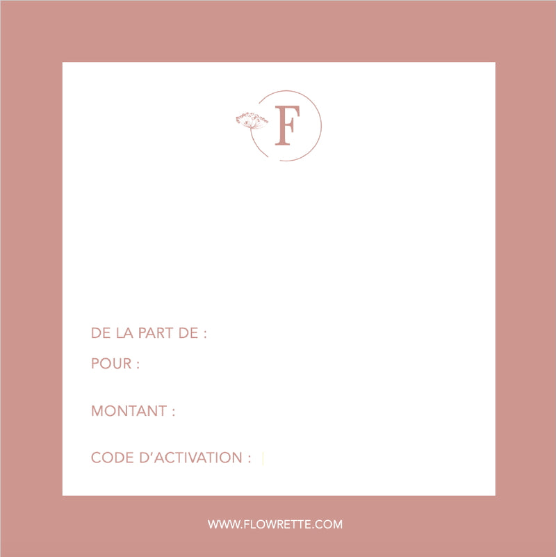La carte cadeau Flowrette