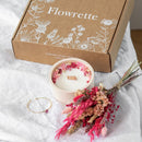 Coffret charmant idée cadeau, vue rapprochée accessoires et bijou - Flowrette