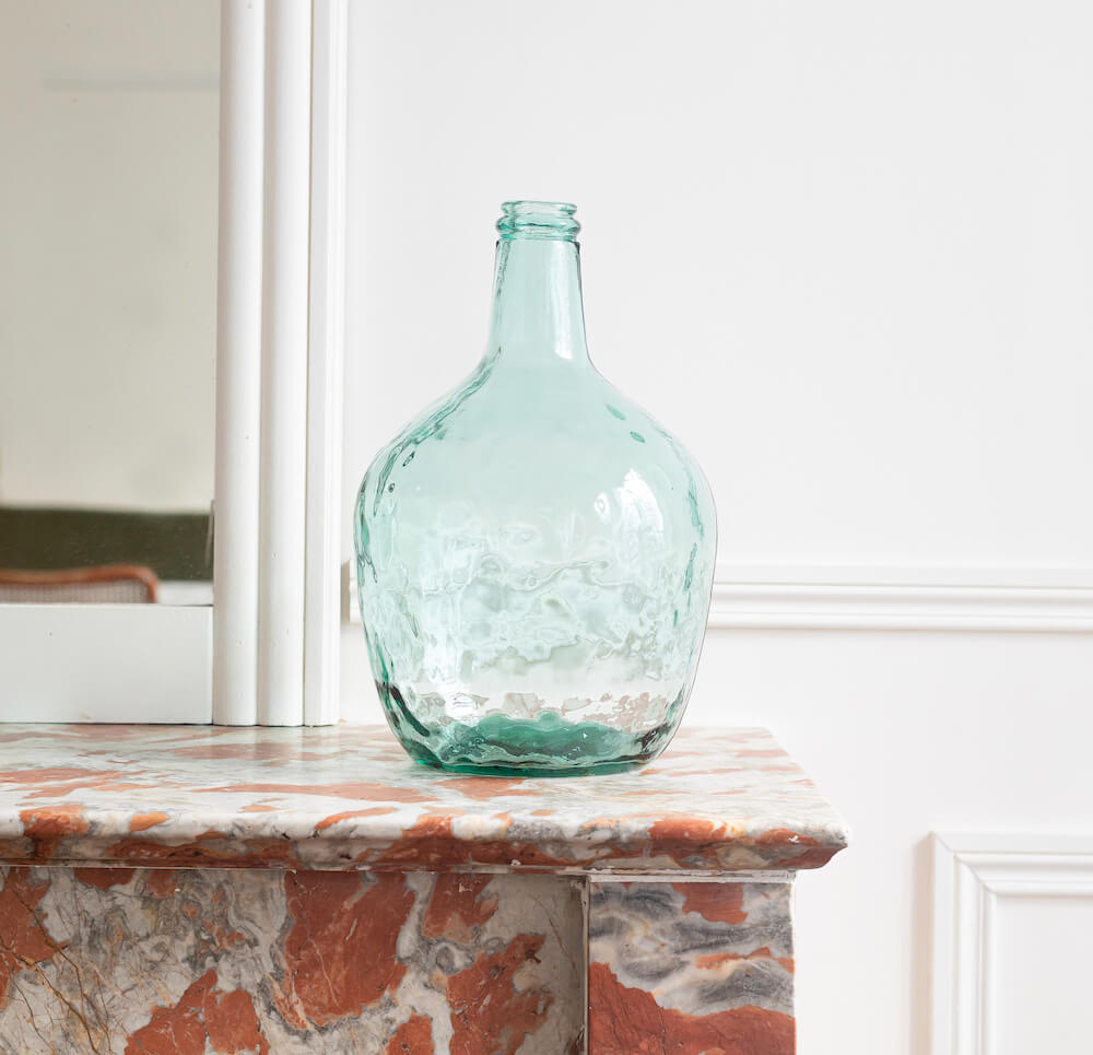 Dame-jeanne en verre transparent décoration - Flowrette