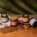 Kit DIY bougies 4 saisons, résultat final des quatre bougies - Flowrette