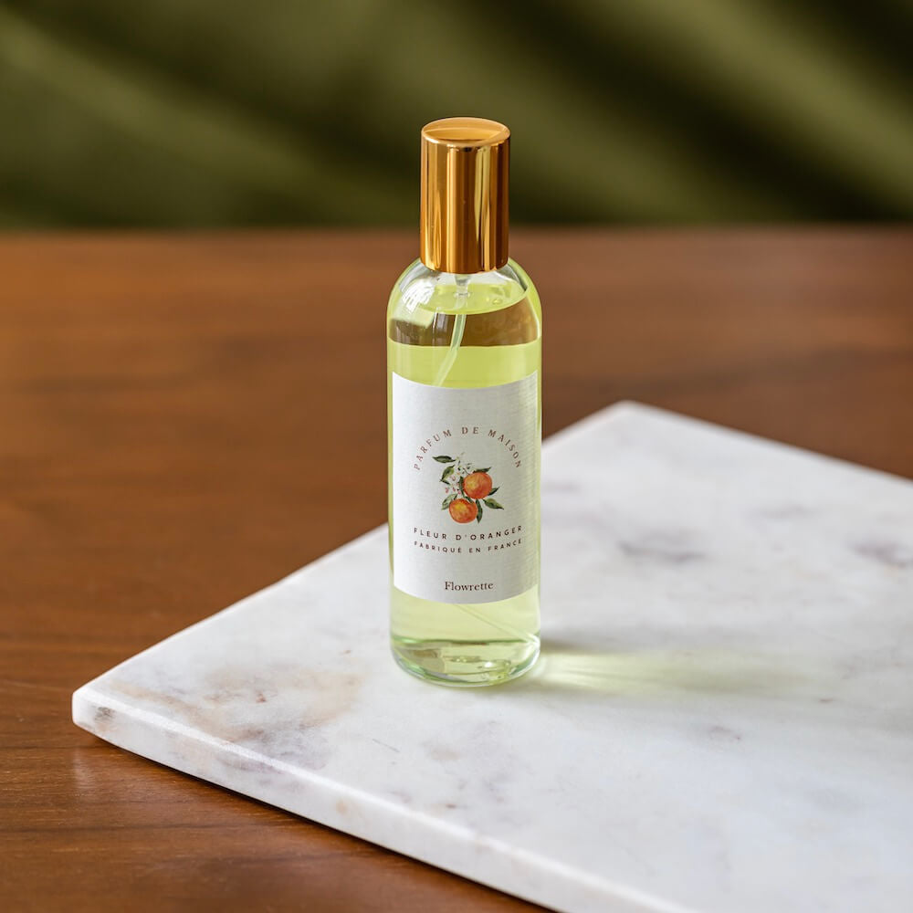 Parfum de maison fleur d'oranger, vue du flacon - Flowrette