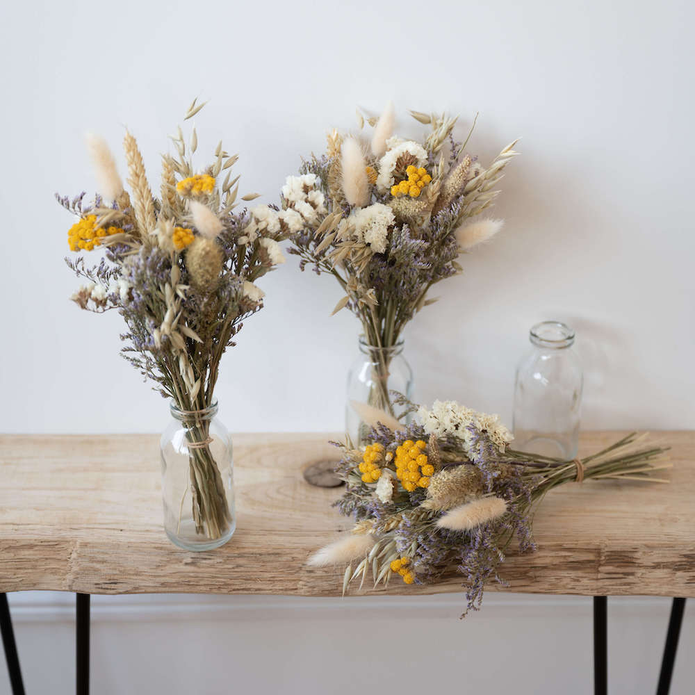 Trio petits bouquets Odéon, vue d'ensemble des trois mini-bouquets - Flowrette